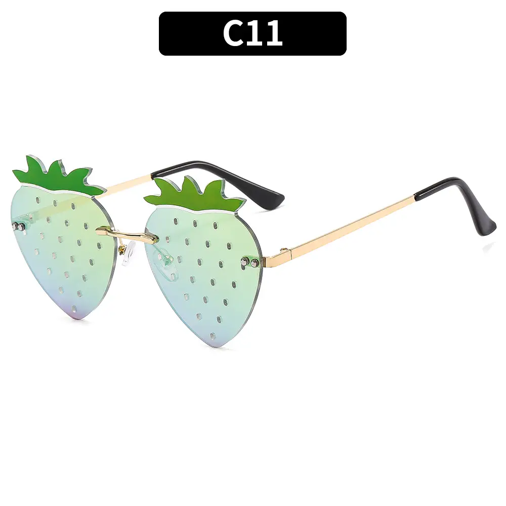 Strawberry Frameless Sunglasses for Women - Image 11