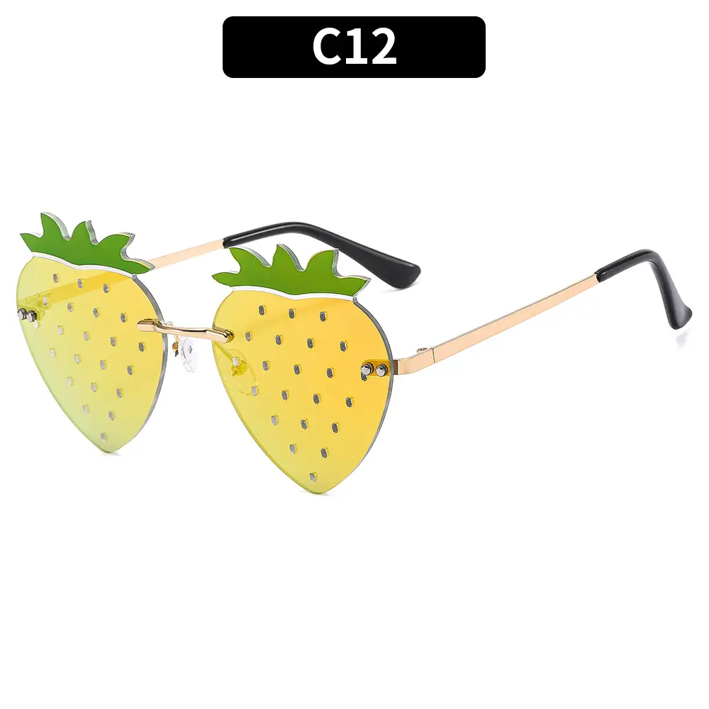 Strawberry Frameless Sunglasses for Women - Image 12