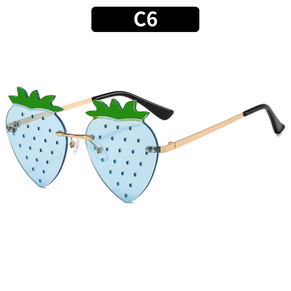 Strawberry Frameless Sunglasses for Women - Image 6