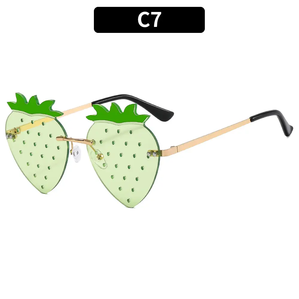 Strawberry Frameless Sunglasses for Women - Image 7