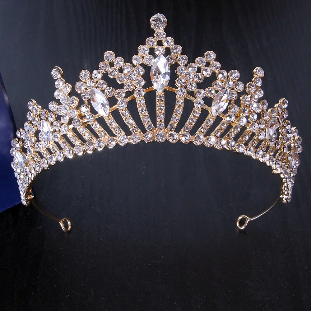 White Crystal Bridal Tiara Crown for Women