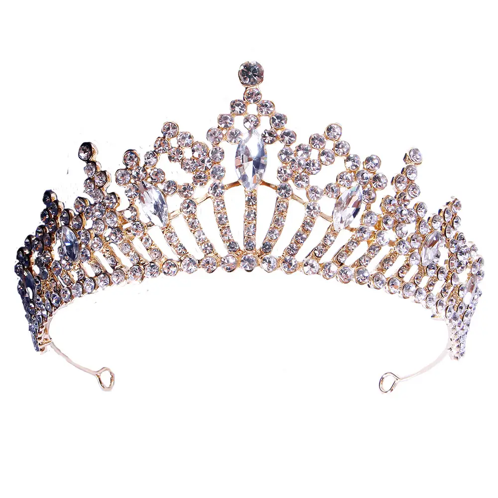 White Crystal Bridal Tiara Crown for Women