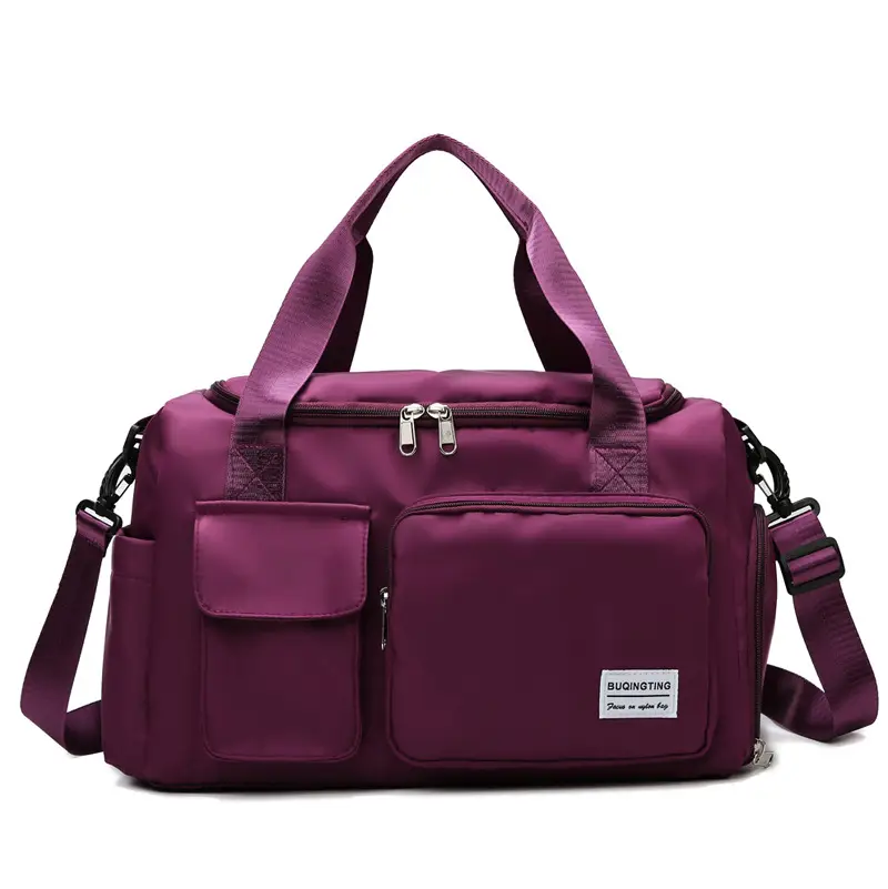 Black One-Shoulder Crossbody Fitness Bag for Women - Image 10