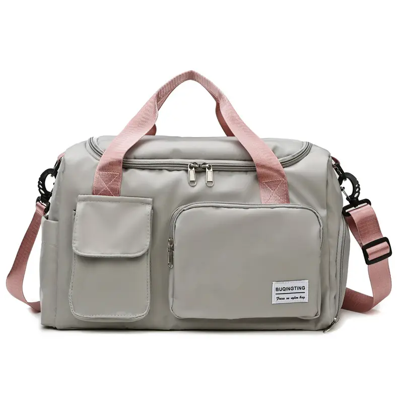 Black One-Shoulder Crossbody Fitness Bag for Women - Image 3