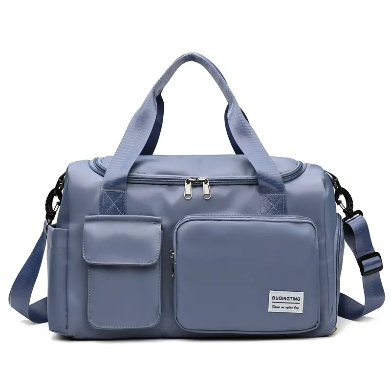 Black One-Shoulder Crossbody Fitness Bag for Women - Image 5