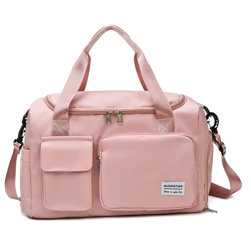 Black One-Shoulder Crossbody Fitness Bag for Women - Image 6