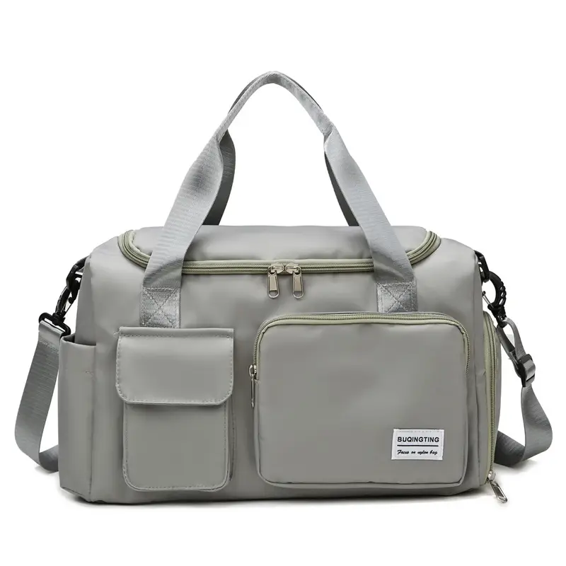 Black One-Shoulder Crossbody Fitness Bag for Women - Image 7