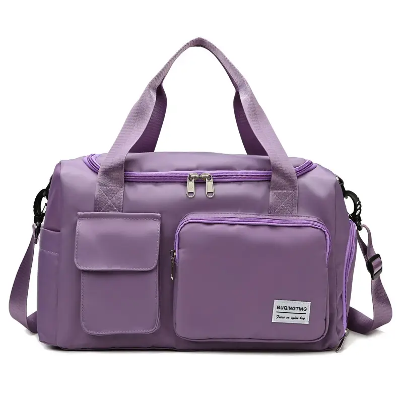 Black One-Shoulder Crossbody Fitness Bag for Women - Image 8