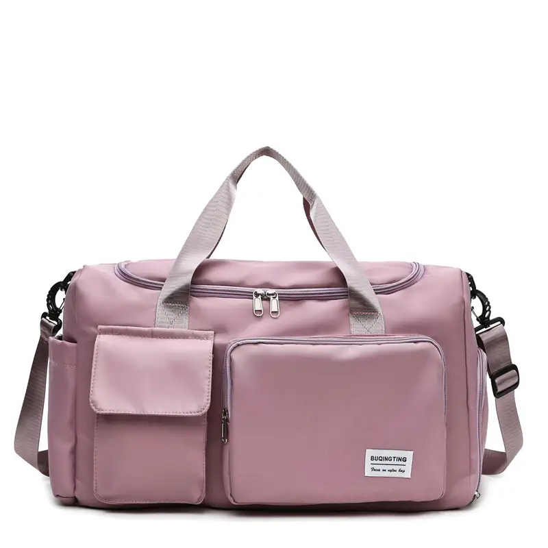 Black One-Shoulder Crossbody Fitness Bag for Women - Image 9
