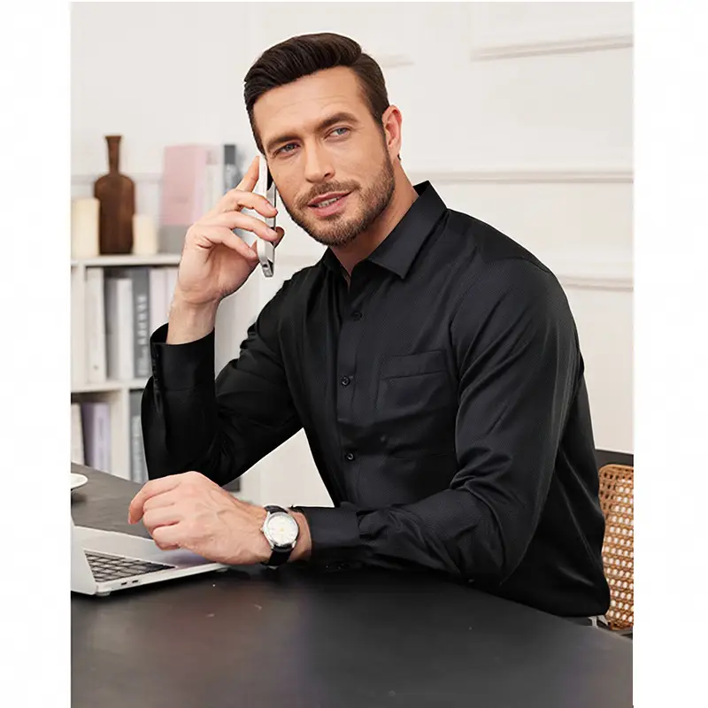 White Plus Size Men's Striped Shirt 2026 - Image 15