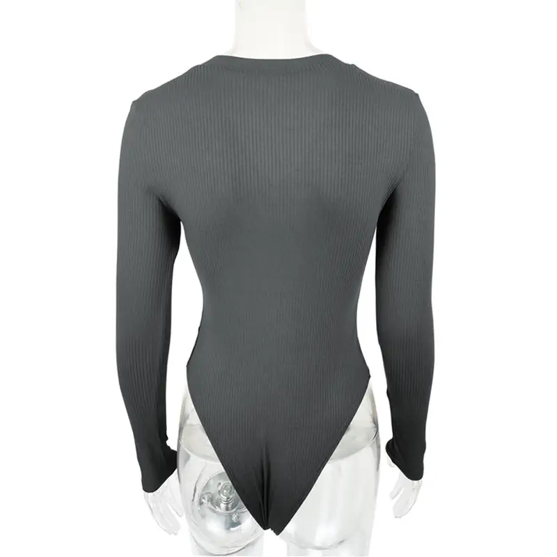 Black Slim Fit Button Long Sleeve Top for Women — feature 20