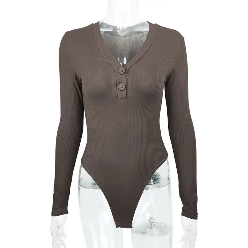 Black Slim Fit Button Long Sleeve Top for Women — feature 21