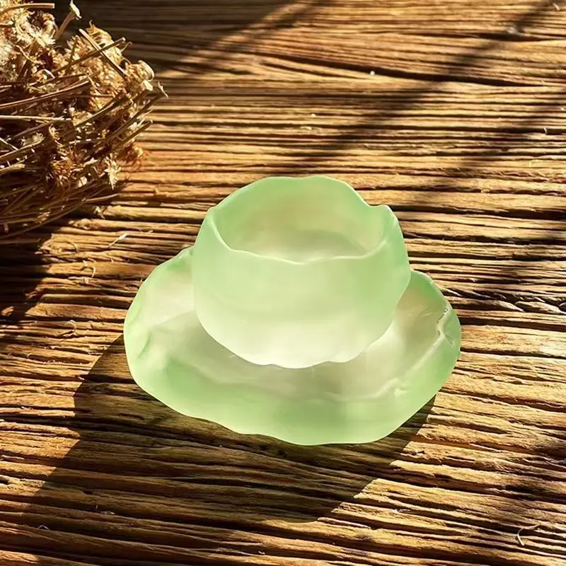 Pink Crystal Tea Cup Cover Bowl Set - Image 6