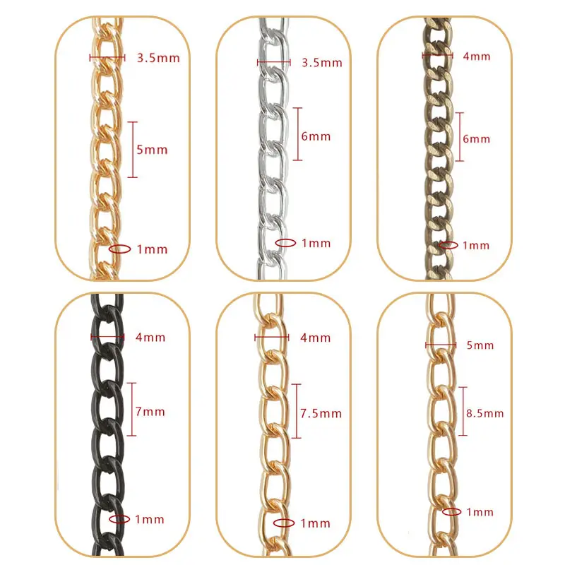 Electroplated Scroll Chain Gold Silver Necklace Bag Jewelry - Image 23
