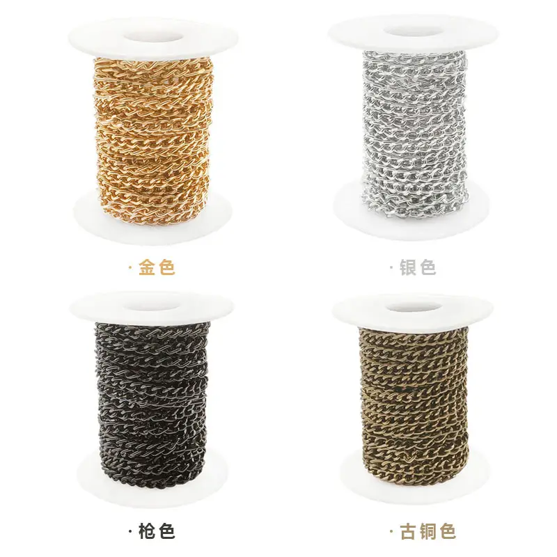 Electroplated Scroll Chain Gold Silver Necklace Bag Jewelry - Image 24