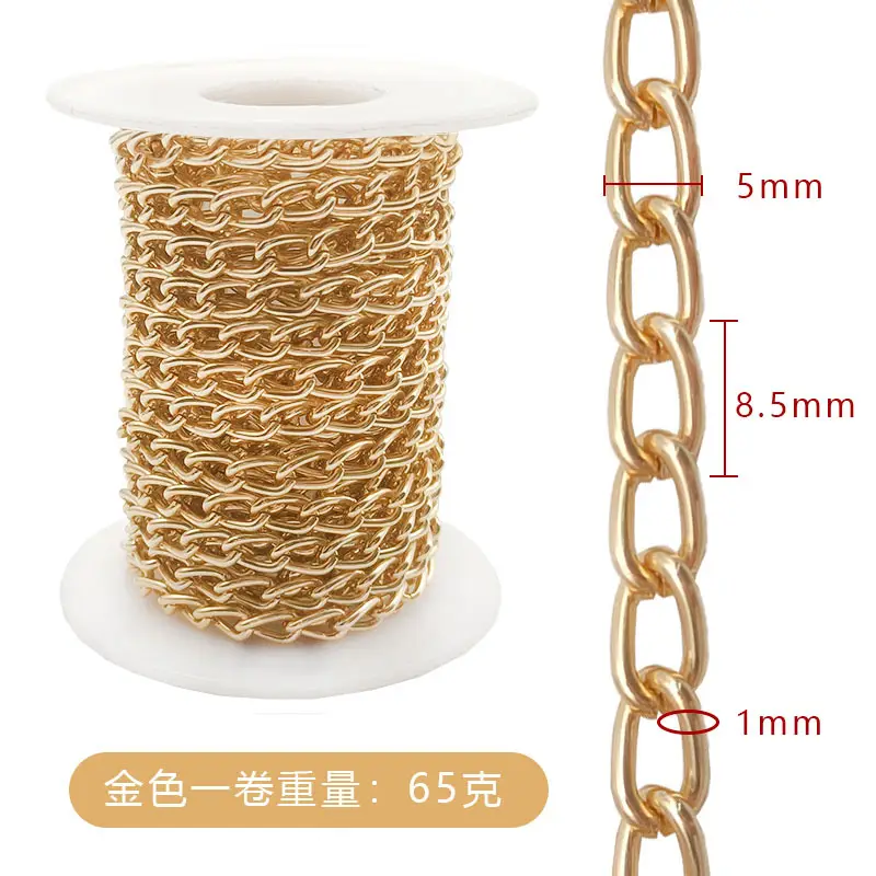 Electroplated Scroll Chain Gold Silver Necklace Bag Jewelry - Image 12