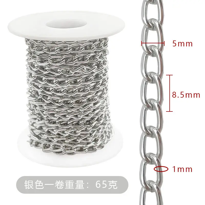Electroplated Scroll Chain Gold Silver Necklace Bag Jewelry - Image 13
