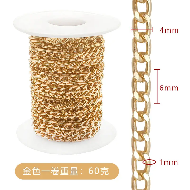 Electroplated Scroll Chain Gold Silver Necklace Bag Jewelry - Image 15