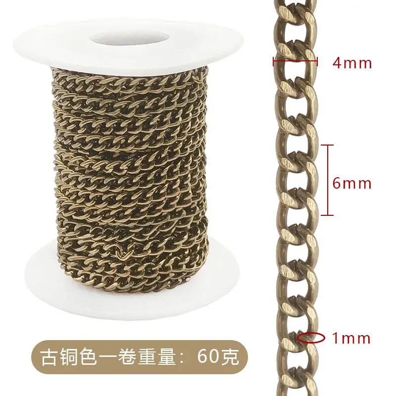 Electroplated Scroll Chain Gold Silver Necklace Bag Jewelry - Image 18