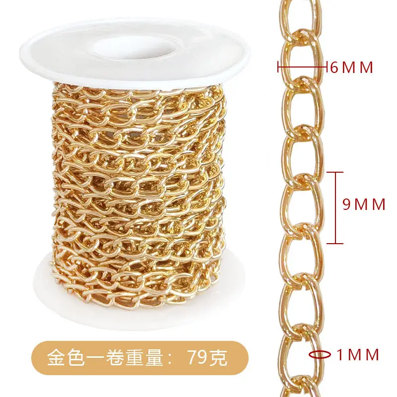 Electroplated Scroll Chain Gold Silver Necklace Bag Jewelry - Image 19