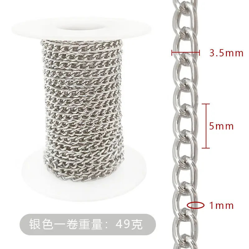 Electroplated Scroll Chain Gold Silver Necklace Bag Jewelry - Image 2