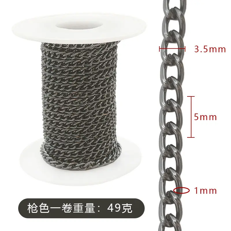 Electroplated Scroll Chain Gold Silver Necklace Bag Jewelry - Image 3
