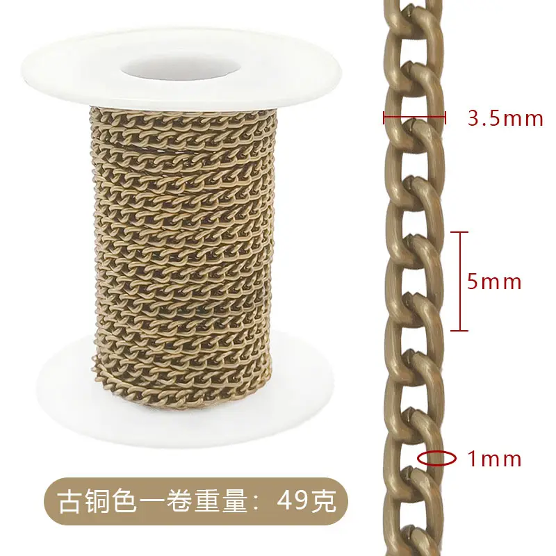 Electroplated Scroll Chain Gold Silver Necklace Bag Jewelry - Image 4