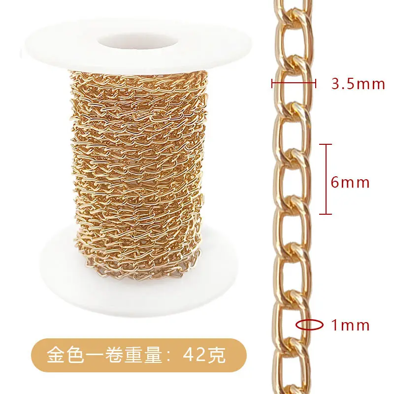 Electroplated Scroll Chain Gold Silver Necklace Bag Jewelry - Image 5