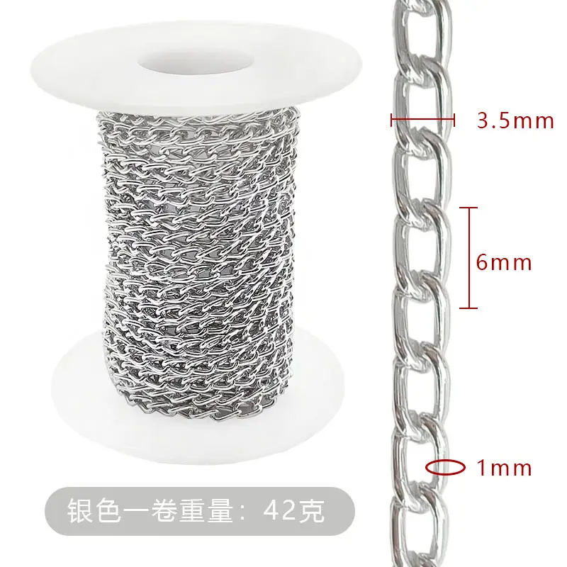 Electroplated Scroll Chain Gold Silver Necklace Bag Jewelry - Image 6