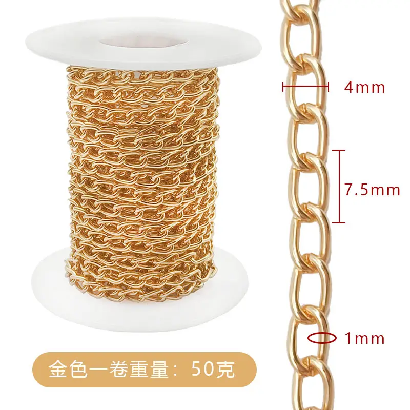 Electroplated Scroll Chain Gold Silver Necklace Bag Jewelry - Image 9