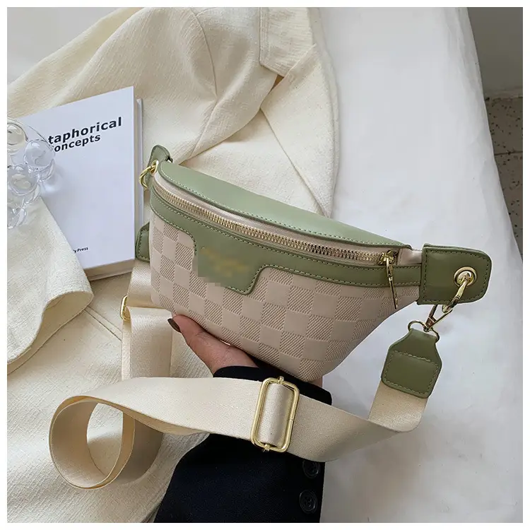 Women Quilted Zipper Crossbody Bag Beige Large Capacity — feature 29
