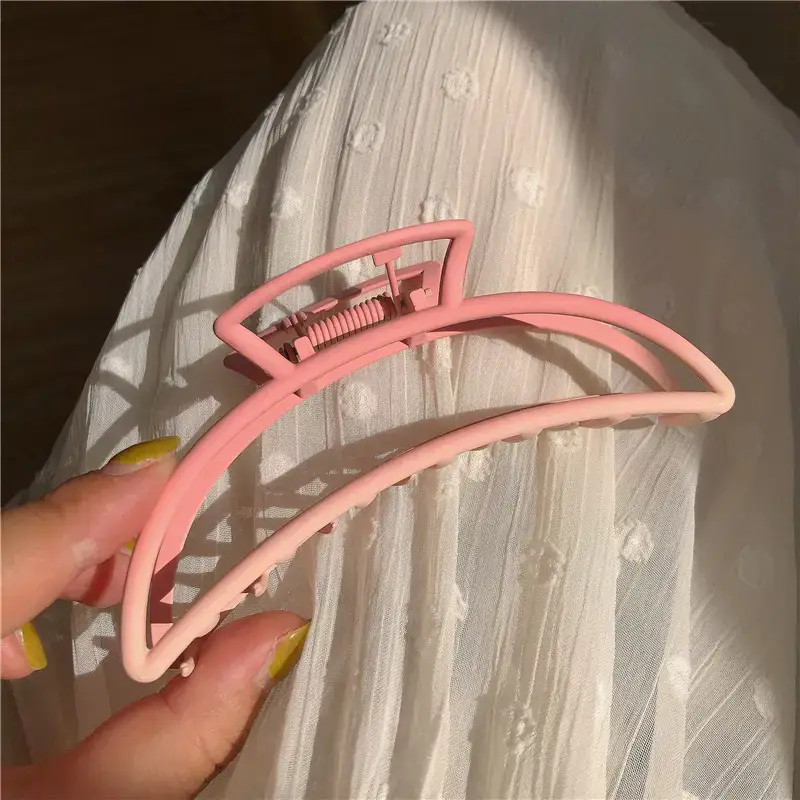 Pink Metal Hairpin for Women Summer Back of Head Disc Hair Large Grab Shark Hairpin Hair Clip Headwear