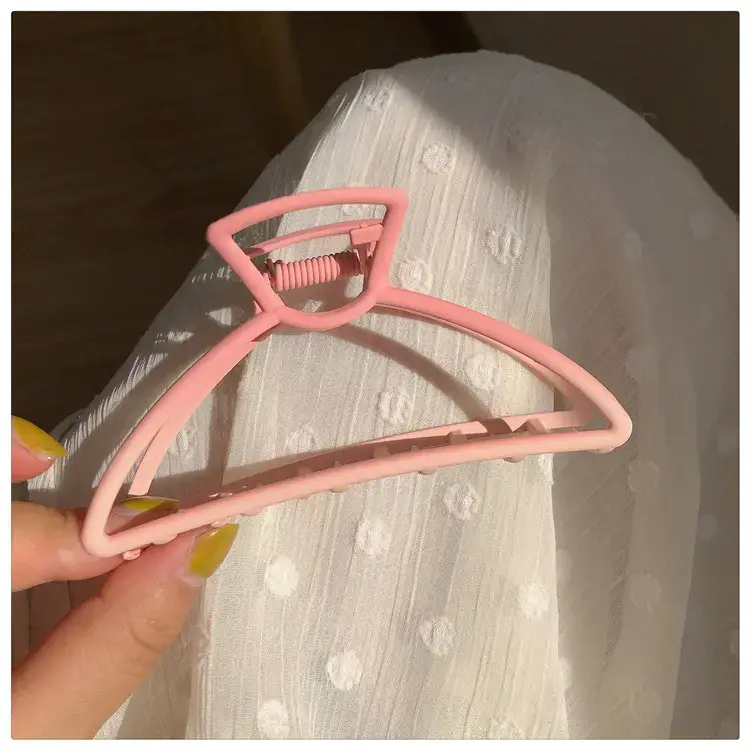 Pink Metal Hairpin for Women Summer Back of Head Disc Hair Large Grab Shark Hairpin Hair Clip Headwear
