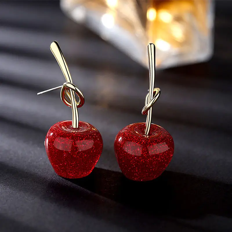 Red Chinese Style Pearl Petal Tassel Earrings for Bridal Wear - Image 34