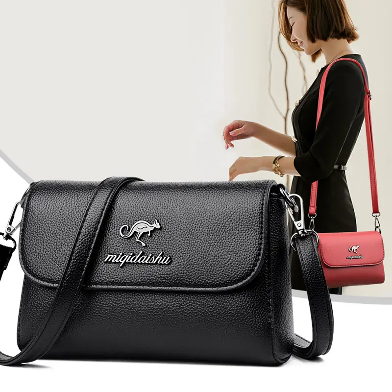 Red Korean Mummy Shoulder Bag for Women - Image 11
