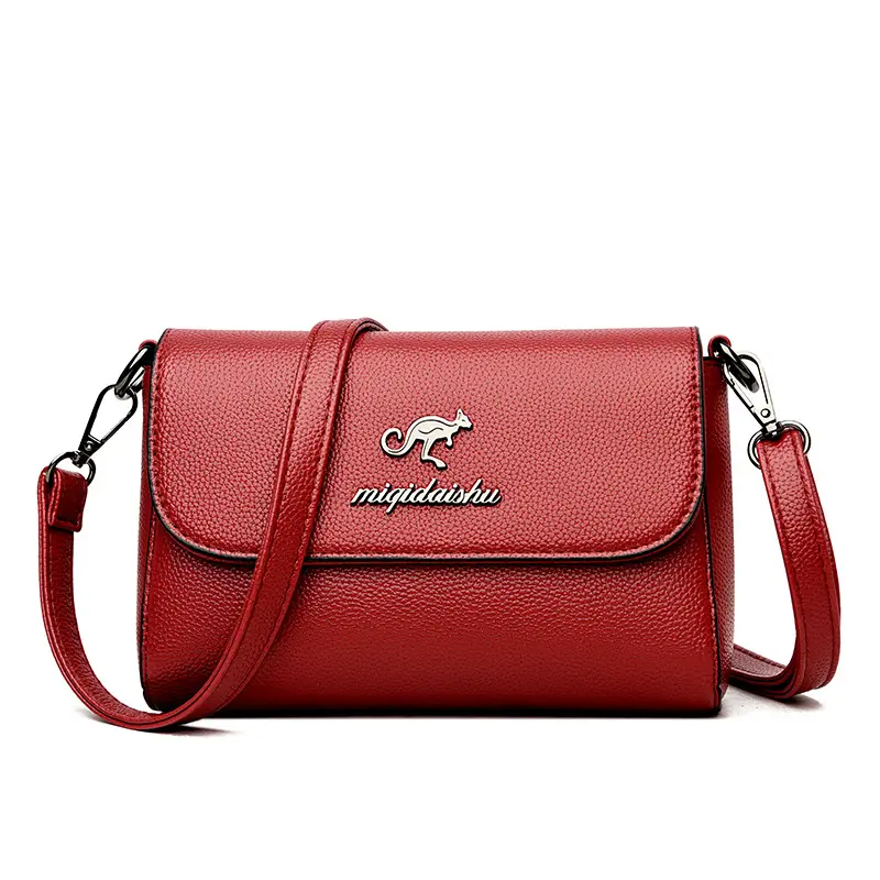 Red Korean Mummy Shoulder Bag for Women - Image 15
