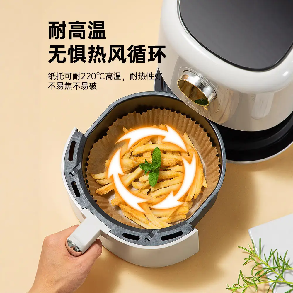 Double Gun Air Fryer with Paper Oil Absorbent Tray - Image 4
