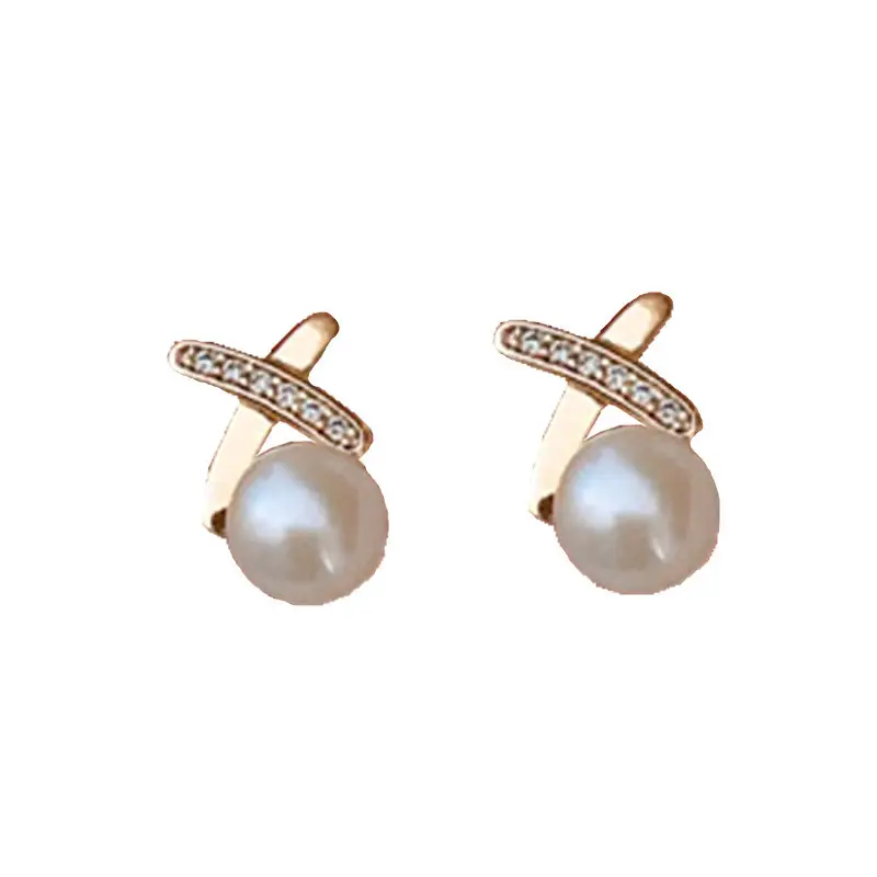 S925 Silver Pearl Cross Earrings for Women — feature 6