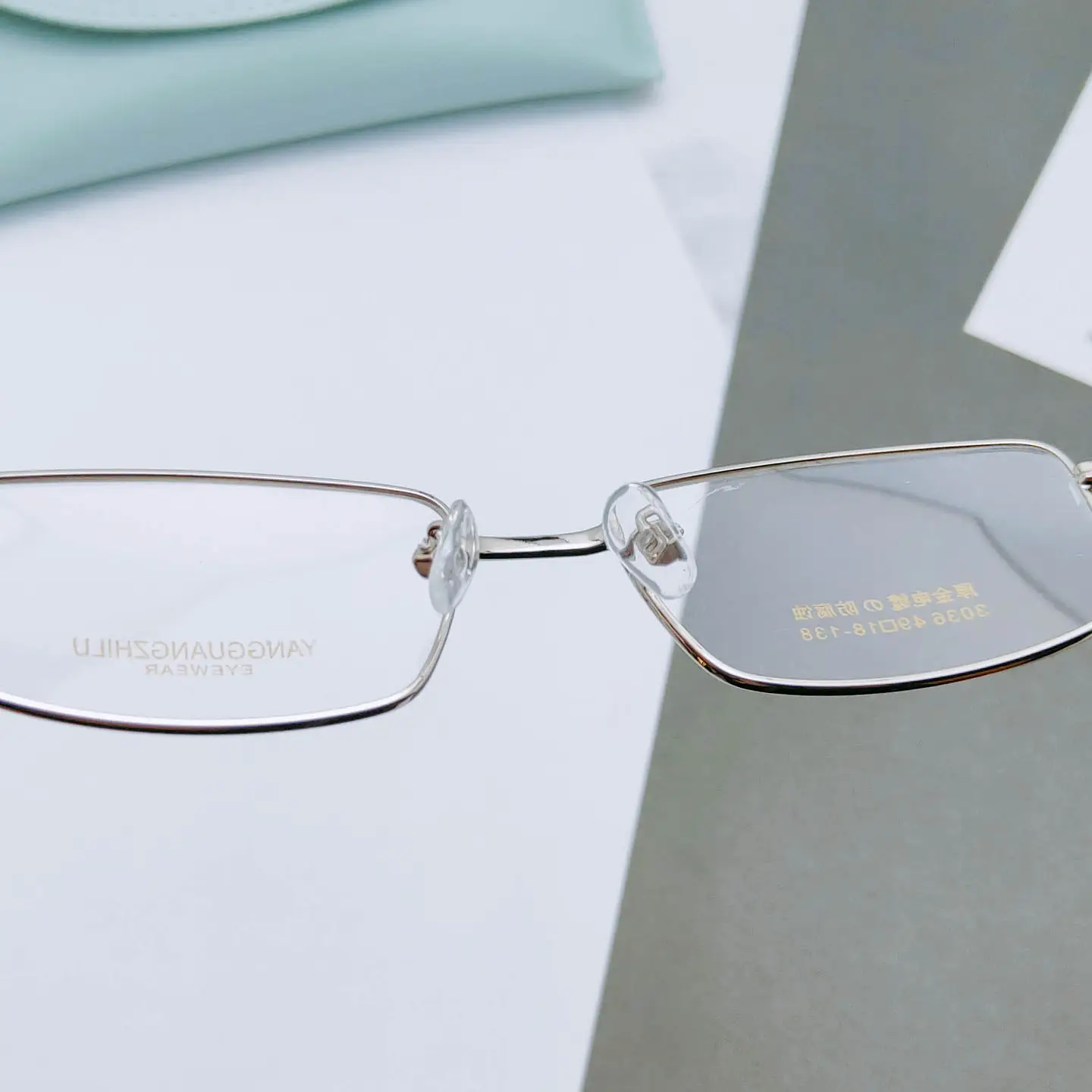 Men's Square Frame Gold Electroplated Glasses Wholesale - Image 8