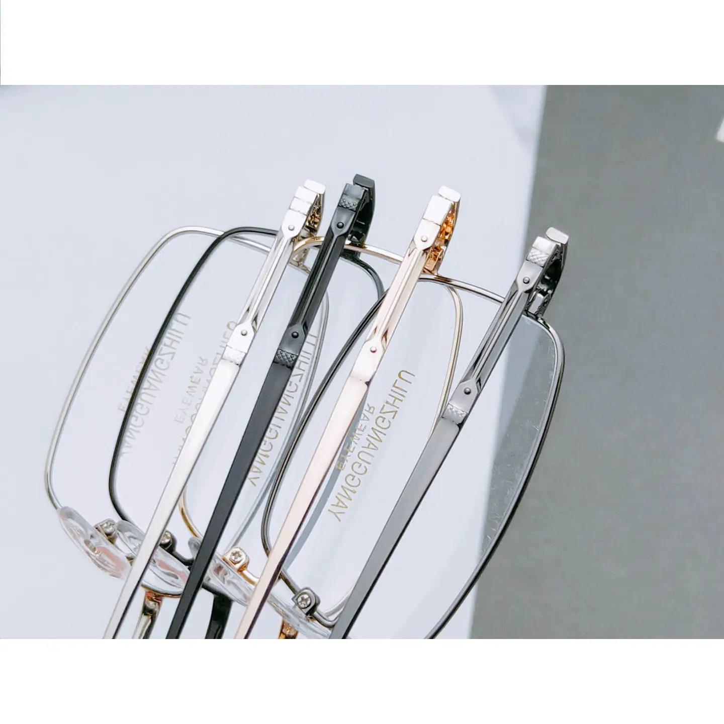 Men's Square Frame Gold Electroplated Glasses Wholesale - Image 9