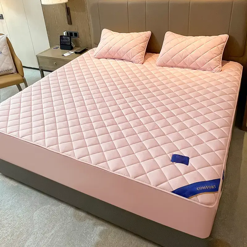 Wormwood Quilted Bed Protector with Pillow Covers - Image 6