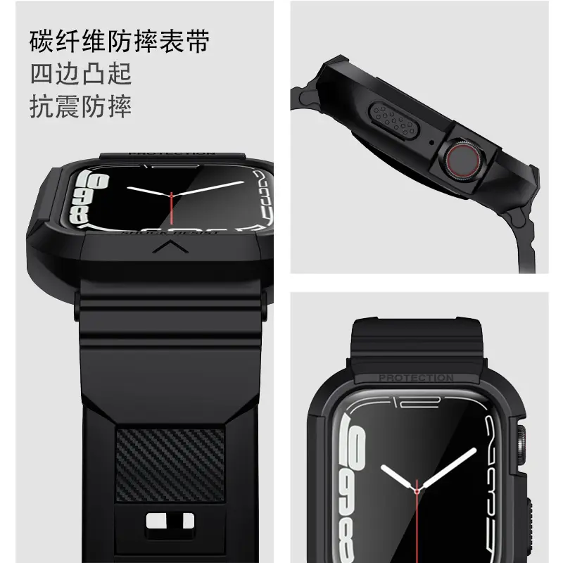 Red Apple Watch Strap All-Tower TPU Anti-Fall Watch Strap - Image 10