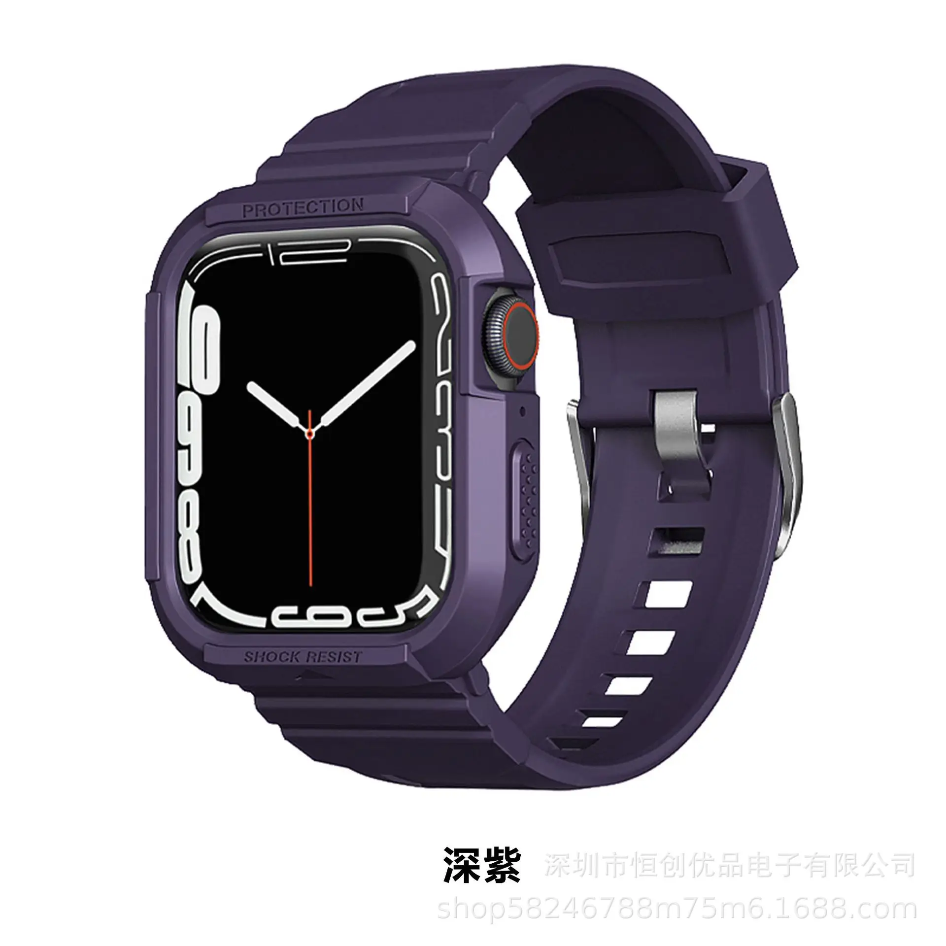 Red Apple Watch Strap All-Tower TPU Anti-Fall Watch Strap - Image 5