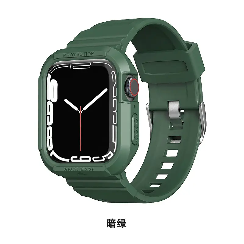 Red Apple Watch Strap All-Tower TPU Anti-Fall Watch Strap - Image 3