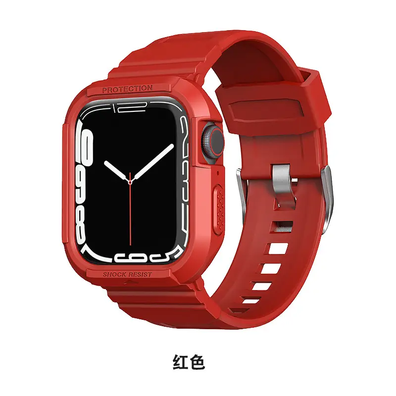 Red Apple Watch Strap All-Tower TPU Anti-Fall Watch Strap - Image 6