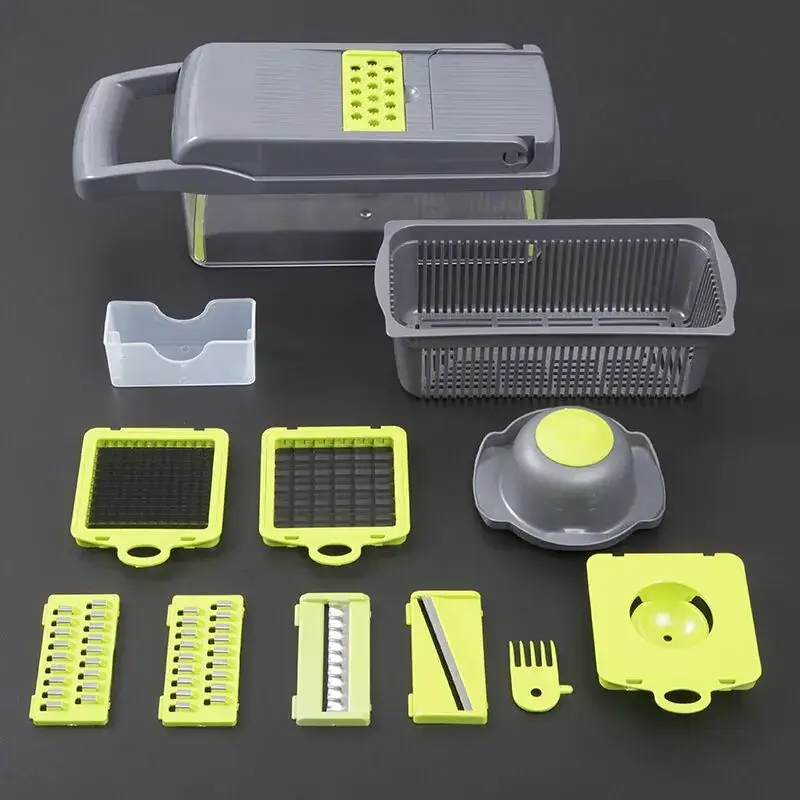 Multifunctional Vegetable Cutting Artifact Household Shredded Potato Shredded Cutter Kitchen Shredded Radish Grater Slicing Machine