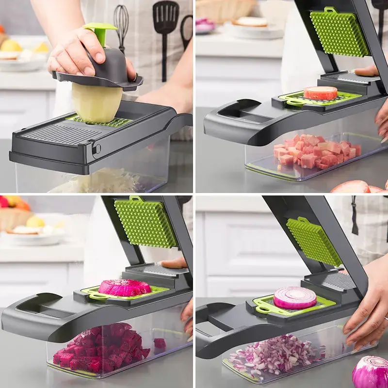Multifunctional Vegetable Cutting Artifact Household Shredded Potato Shredded Cutter Kitchen Shredded Radish Grater Slicing Machine