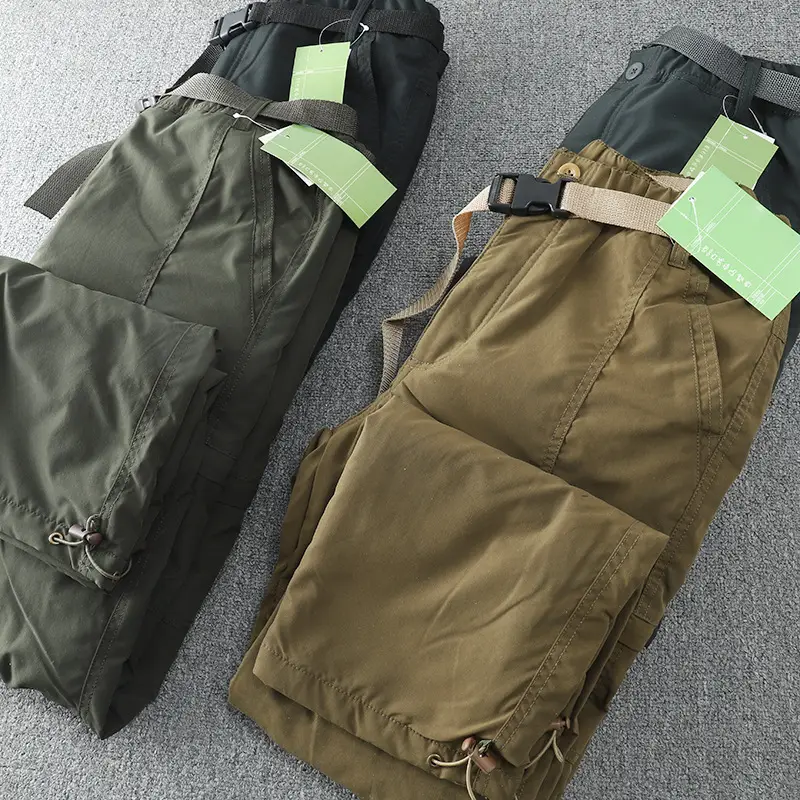 Men's Fleece Lined Windproof Pants Olive Green