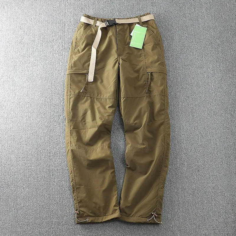 Men's Fleece Lined Windproof Pants Olive Green