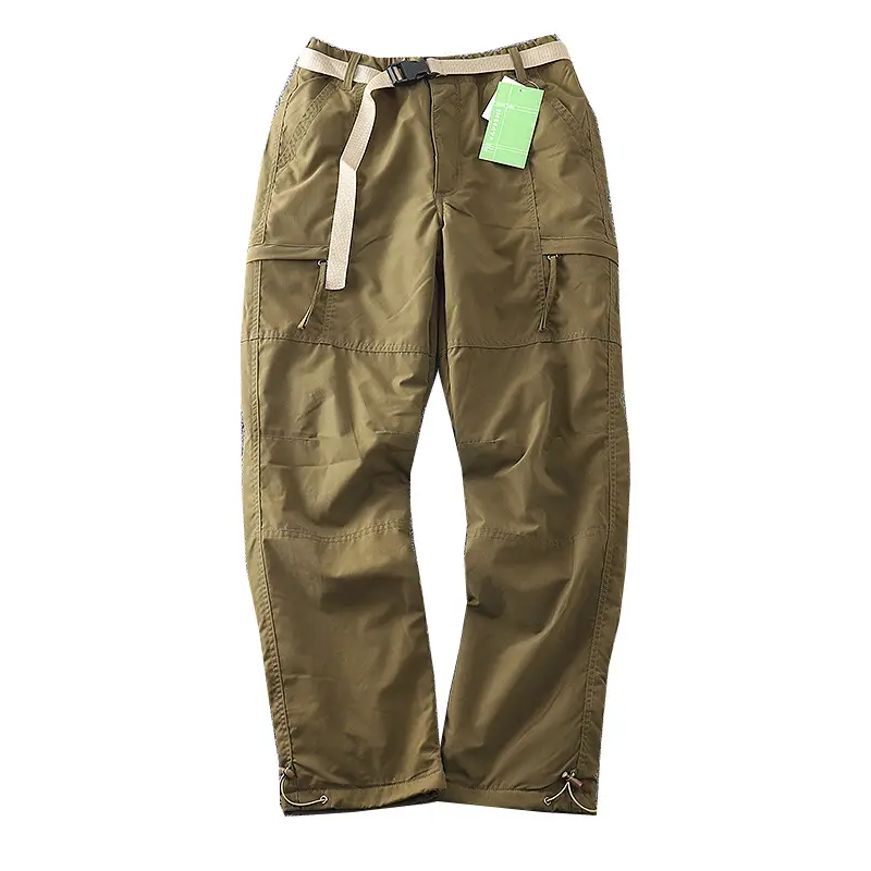 Men's Fleece Lined Windproof Pants Olive Green